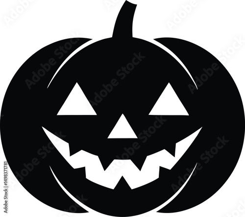 jack o lantern vector icon. Collection of halloween silhouettes icon.