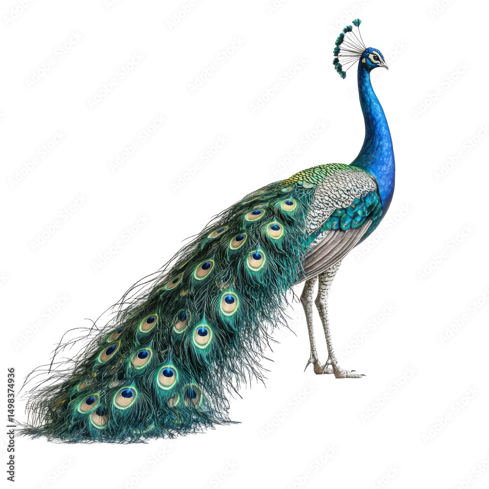 Obraz premium peacock isolated on white background