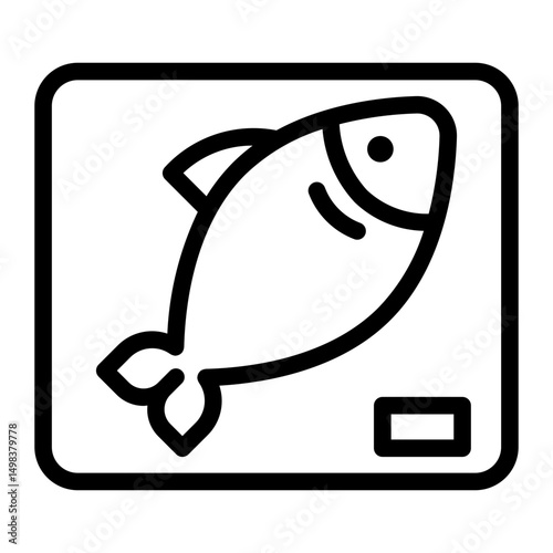 fish Line Icon