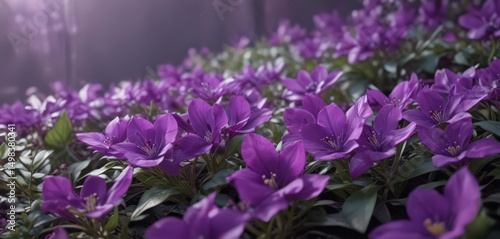 Close-up of vibrant purple petals, delicate leaves , bloom, lavender, wallpaper