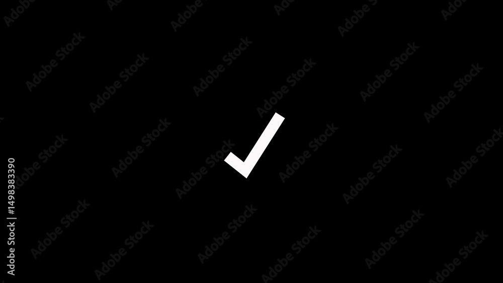 payment successfully send animation on white background, green check ...