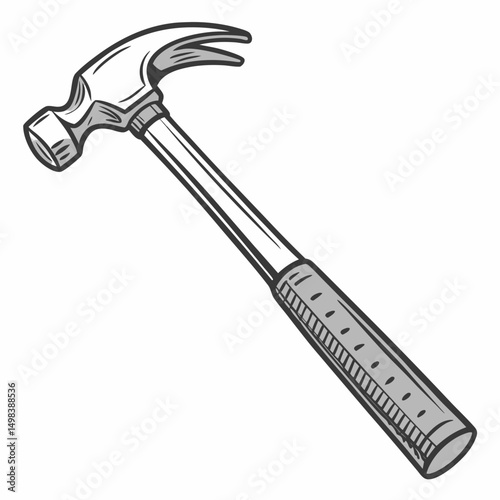 Classic claw hammer tool construction repair diy