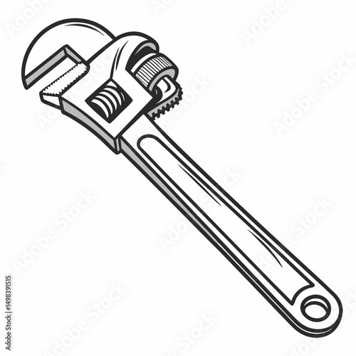 Adjustable wrench tool plumbing repair maintenance