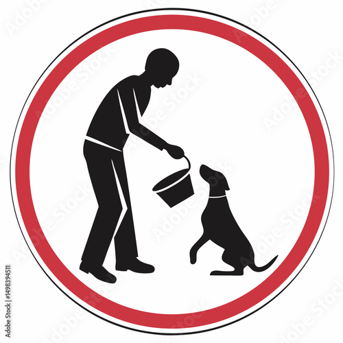 Do not feed animals prohibited sign illustration