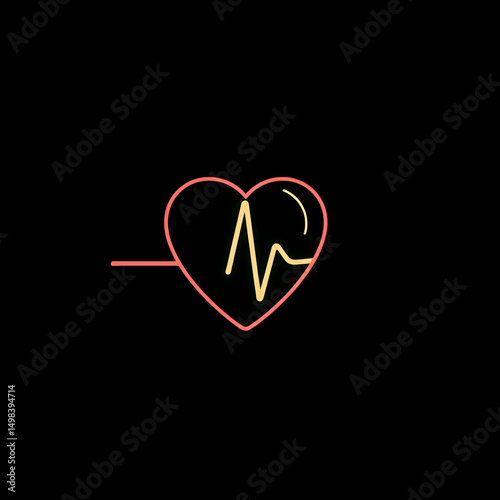 heart pulse icon sign vector