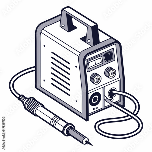 Portable soldering iron station for electronics repair