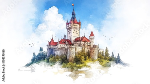 Fairytale Castle in a Dreamlike Setting photo
