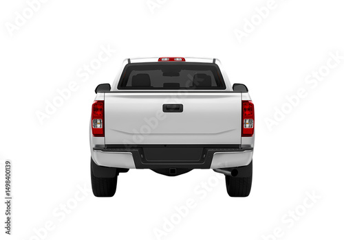 2024 GWM Cannon Pickup Truck Rear View Specs  Images isolated on transparent background