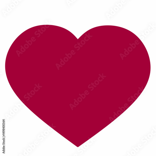 Free Download A simple, solid red heart shape centered on a white background, symbolizing love, affection, and emotion. - GFXLoad