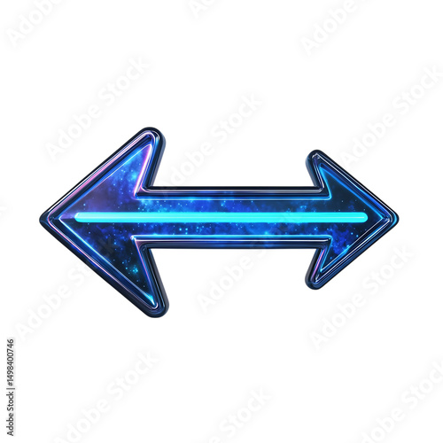 Modern Arrow with Dynamic Gradient Transitions in E Isolated on Transparent Background