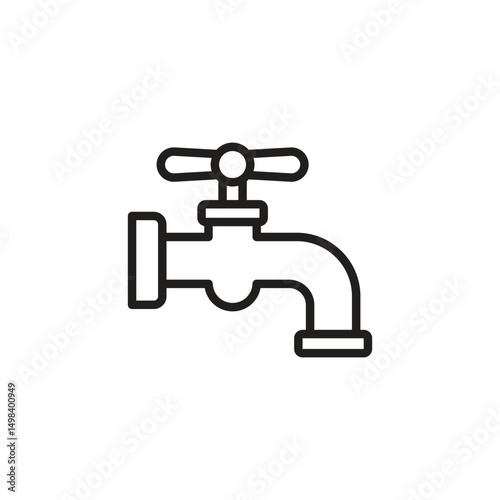 Water Tap icon vector. in line style design on white background. vector illustration