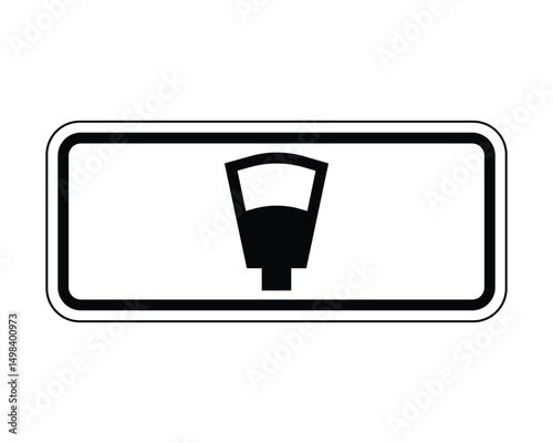 Parking Meter Zone – Regulated Paid Parking Area – High Quality Stock Vectorial Image