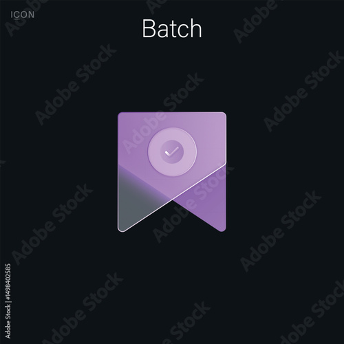Batch icon Glassmorphism
