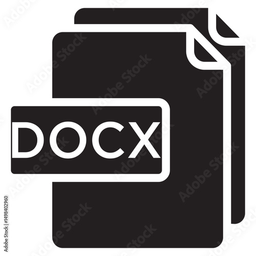 DOCX file glyph icon