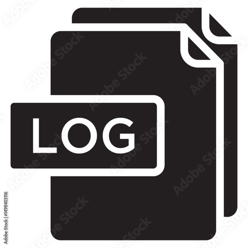 Log file glyph icon
