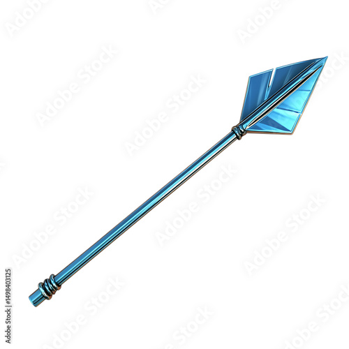 Sleek Arrow with a Contemporary Smooth Silhouette Isolated on Transparent Background