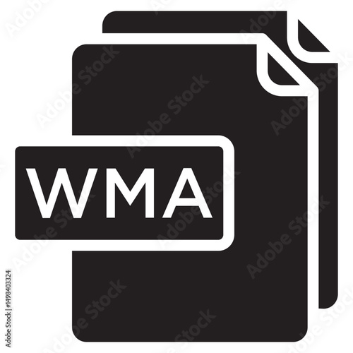 WMA file glyph icon
