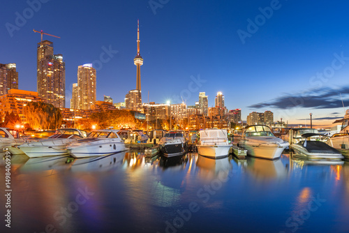 Canvas Print Toronto, Ontario, Canada downtown city skyline on lake Ontario