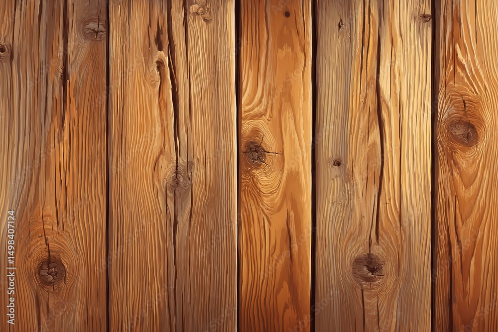 Naklejka premium Detailed Wood Plank Texture Background