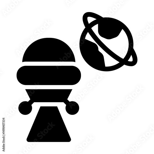 science fiction Solid icon