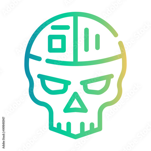 cyborg Line Gradient Icon
