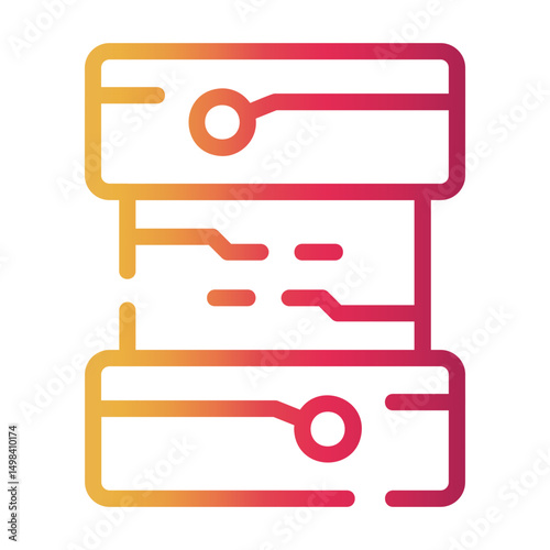 database Line Gradient Icon