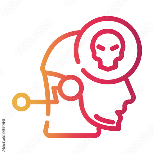 body modification Line Gradient Icon