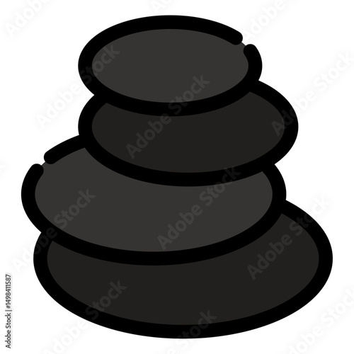 stack of hot stones vector icon