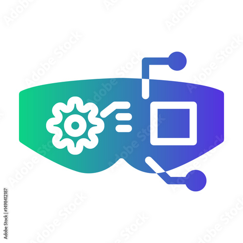 virtual glasses Gradient icon