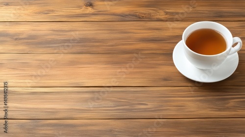 Aromatic Tea on Wooden Table