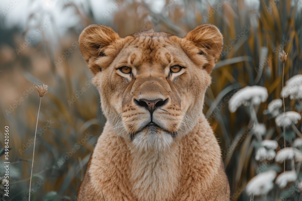 Obraz premium LION (Panthera pardus saxicolor) is a magnificent animal from which it comes genuine respect