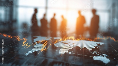 Global Financial Team Collaboration in a Modern Office Environment