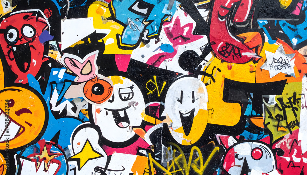 Obraz premium 壁面のアート