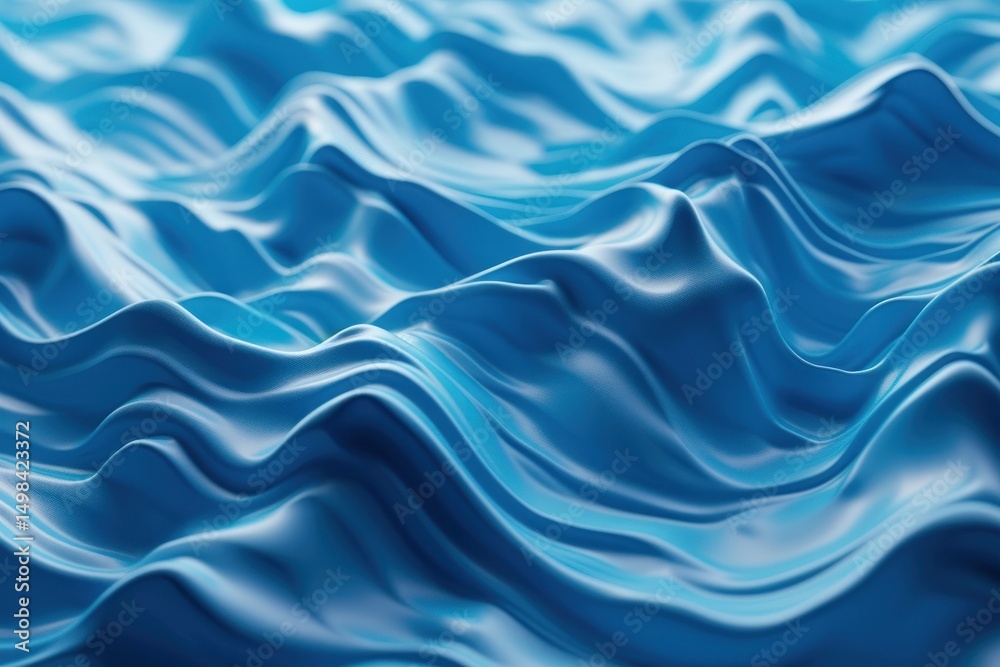 Obraz premium Wavy pattern blue backgrounds turquoise.