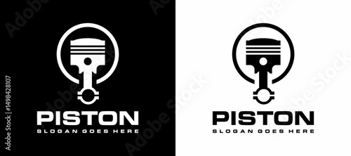 vehicle piston engine vector logo