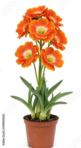 Wallpaper Mural Pot of bright orange flowers Torontodigital.ca