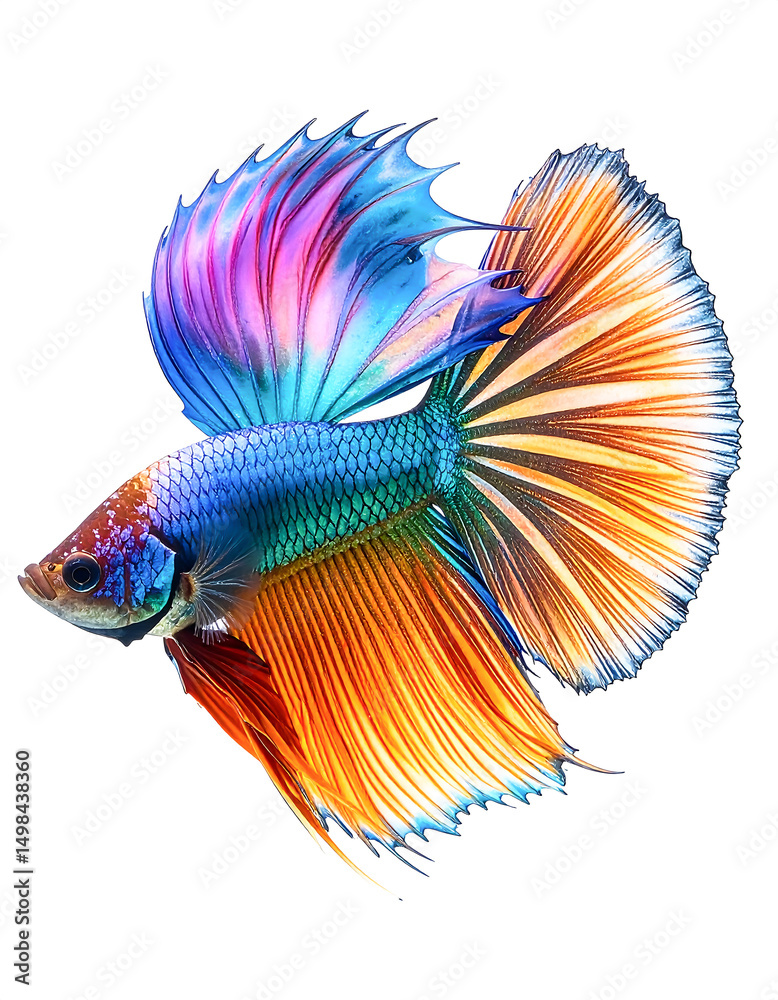 Fototapeta premium Stunning Betta Fish Displaying Colors