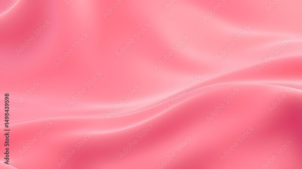 Fototapeta premium Soft pink satin fabric with a luxurious flowing texture and smooth wave pattern elegant textile background.