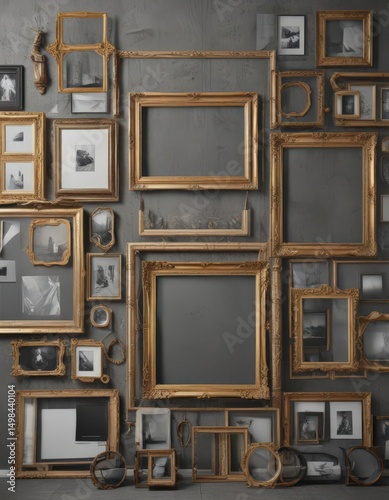 Assorted frame styles in a creative collage mockup, mockup, inspiration