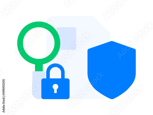 Protect intellectual property flat vector concept operation hand drawn illustration
