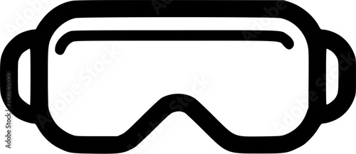 Bold stylized ski goggles outline