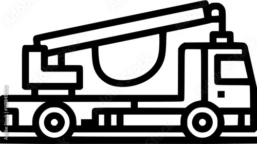 Towering service vehicle with extending platform