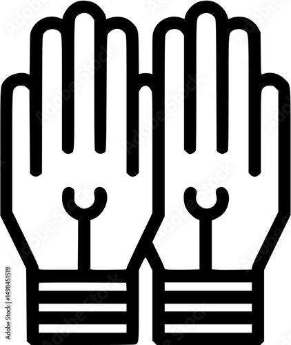 Two hands raised in prayer