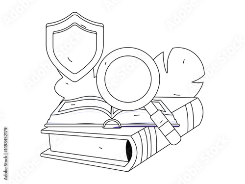 Protect intellectual property flat vector concept operation hand drawn illustration
