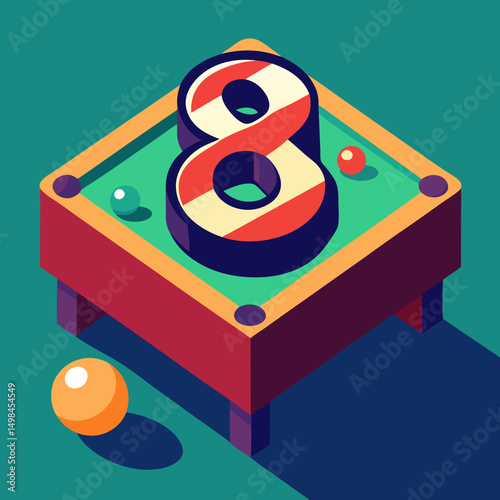 billiard balls vector illustration