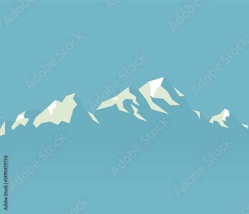 Mountains Background with Blue Color. stock illustration