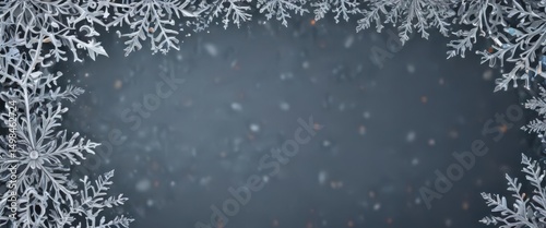 Intricate snowflake border frames winter scene illustration  Christmas card template , snowflakes, pretty