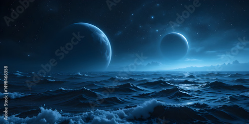 moon over the sea