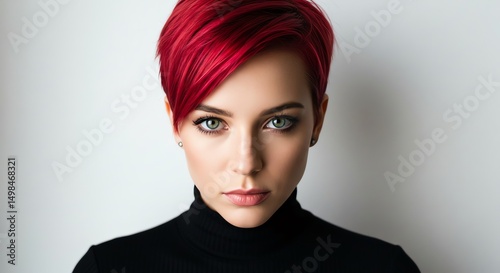 Wallpaper Mural Red haired woman portrait headshot Torontodigital.ca