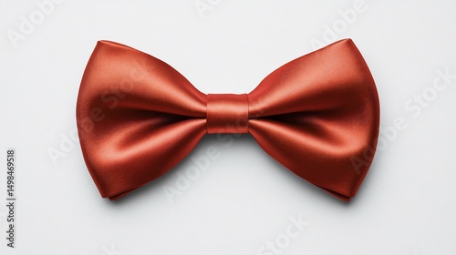 A vibrant rust-colored bowtie